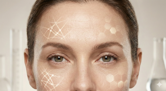 Close-up of forehead showing expression lines and wrinkles
